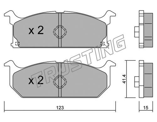 TRUSTING Комплект тормозных колодок, дисковый тормоз 431.0