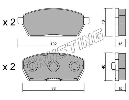 TRUSTING Комплект тормозных колодок, дисковый тормоз 454.0