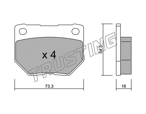 TRUSTING Комплект тормозных колодок, дисковый тормоз 510.0
