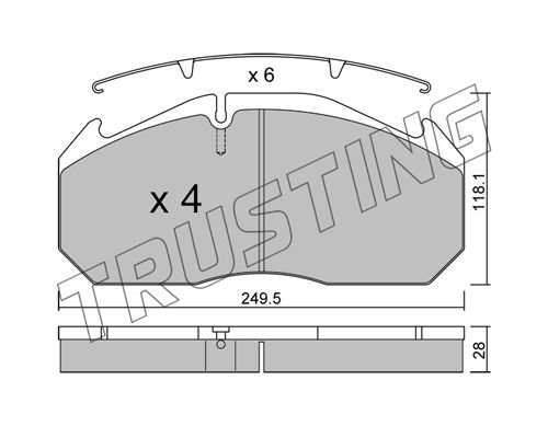 TRUSTING Piduriklotside komplekt 6020