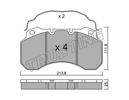 TRUSTING Комплект тормозных колодок, дисковый тормоз 604.0