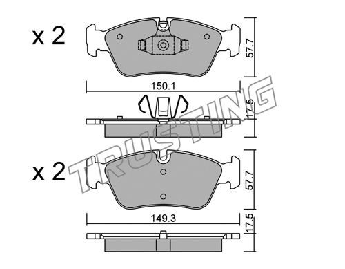 TRUSTING Комплект тормозных колодок, дисковый тормоз 656.0