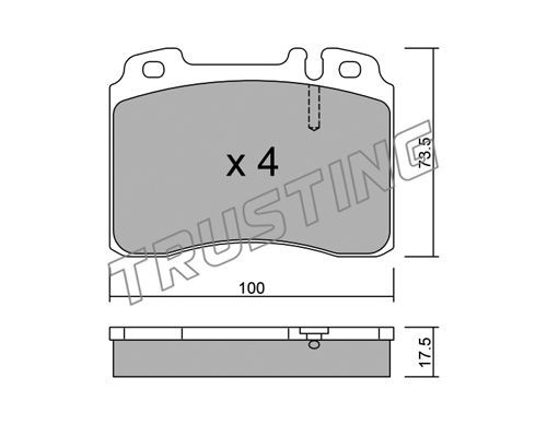 TRUSTING Комплект тормозных колодок, дисковый тормоз 683.0