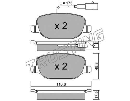 TRUSTING Комплект тормозных колодок, дисковый тормоз 720.1