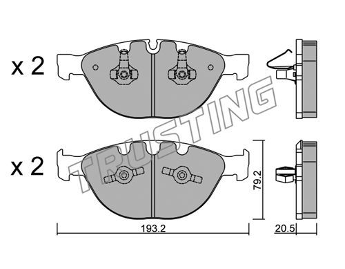 TRUSTING Комплект тормозных колодок, дисковый тормоз 788.0