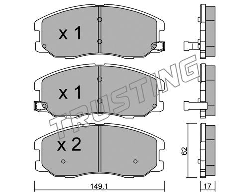 TRUSTING Комплект тормозных колодок, дисковый тормоз 794.0