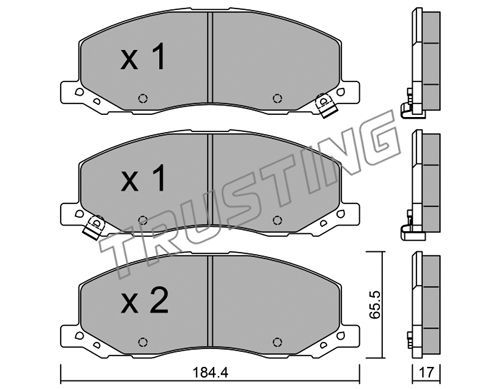 TRUSTING Комплект тормозных колодок, дисковый тормоз 860.0
