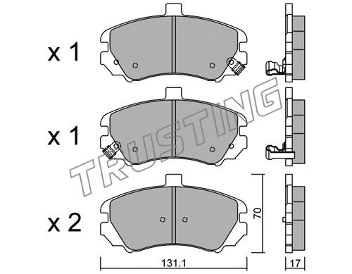 TRUSTING Комплектующие, тормозная колодка 9010