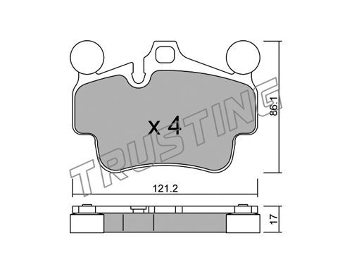 TRUSTING Комплектующие, тормозная колодка 9090