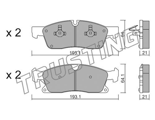 TRUSTING Комплект тормозных колодок, дисковый тормоз 942.4