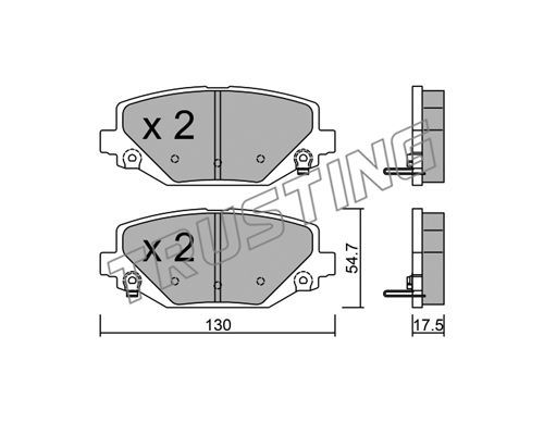 TRUSTING Brake Pad Set, disc brake