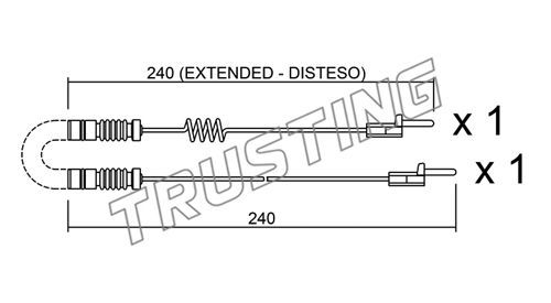TRUSTING Сигнализатор, износ тормозных колодок SU.109K