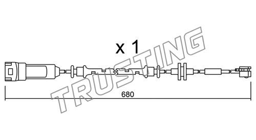 TRUSTING Hoiatuskontakt, piduriklotsi kulumine SU.145