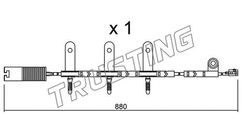 TRUSTING Сигнализатор, износ тормозных колодок SU.149