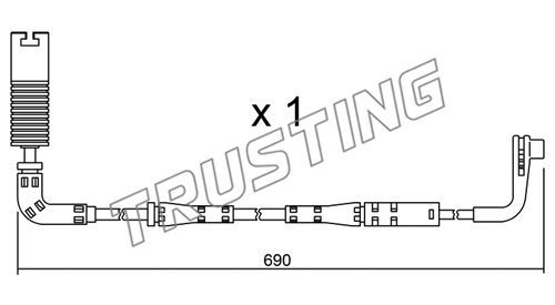 TRUSTING Hoiatuskontakt, piduriklotsi kulumine SU.157