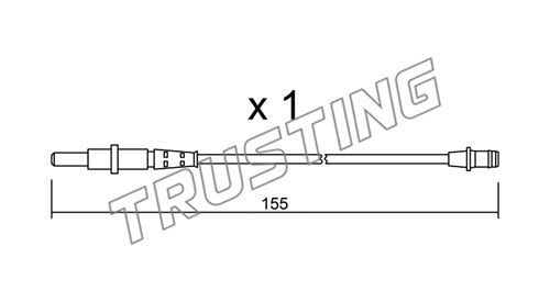 TRUSTING Hoiatuskontakt, piduriklotsi kulumine SU.163