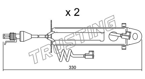 TRUSTING Hoiatuskontakt, piduriklotsi kulumine SU.176K