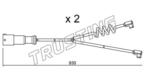 TRUSTING Hoiatuskontakt, piduriklotsi kulumine SU.188K