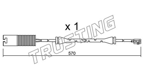 TRUSTING Hoiatuskontakt, piduriklotsi kulumine SU.208