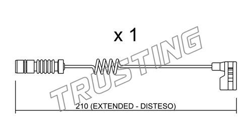 TRUSTING Сигнализатор, износ тормозных колодок SU.209