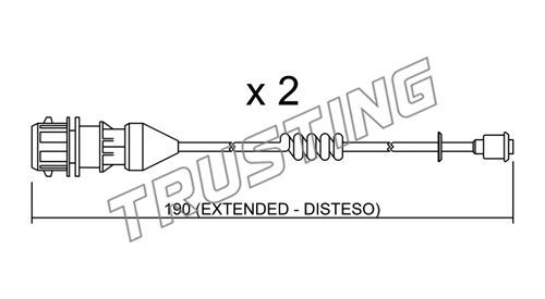 TRUSTING Сигнализатор, износ тормозных колодок SU.213K