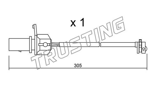 TRUSTING Hoiatuskontakt, piduriklotsi kulumine SU.248