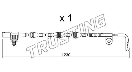 TRUSTING Hoiatuskontakt, piduriklotsi kulumine SU.255