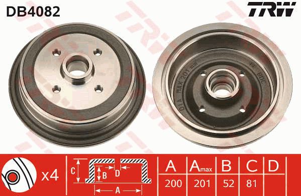 TRW Piduritrummel DB4082