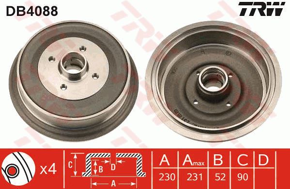 TRW Piduritrummel DB4088