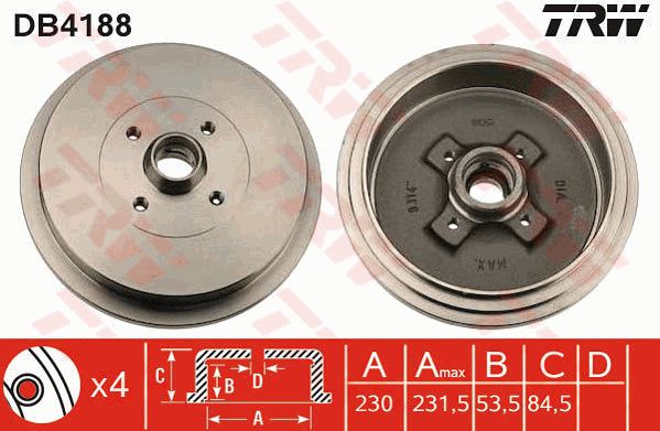 TRW Piduritrummel DB4188