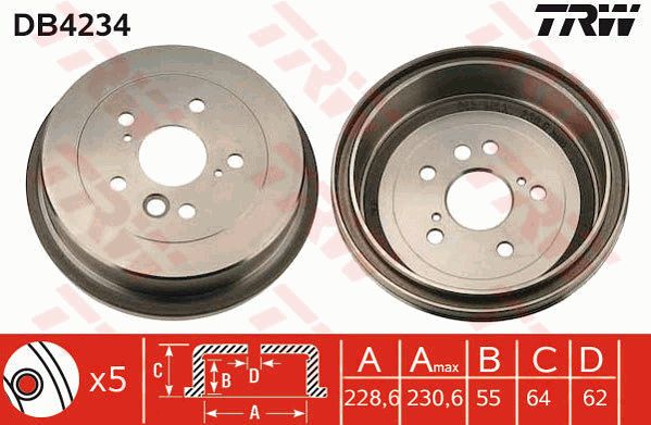 TRW Тормозной барабан DB4234