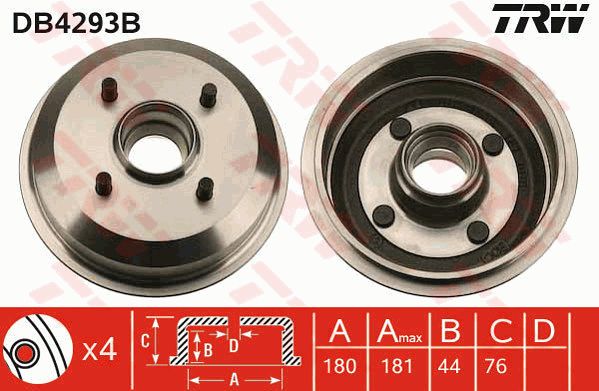 TRW Piduritrummel DB4293B