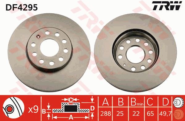 TRW Piduriketas DF4295