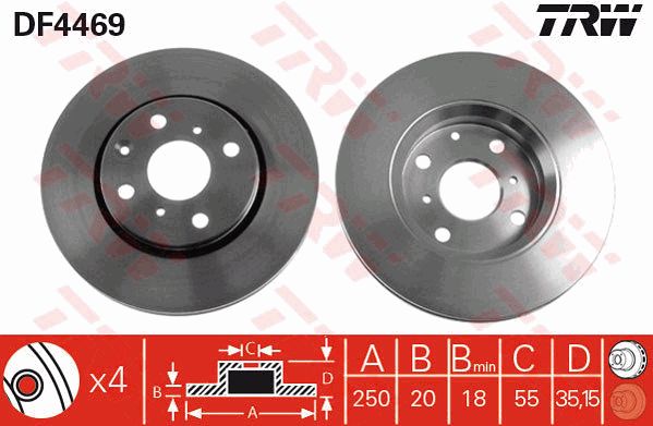 TRW Piduriketas DF4469