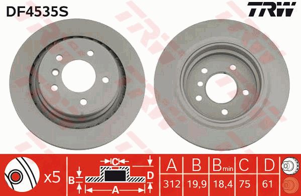 TRW Piduriketas DF4535S