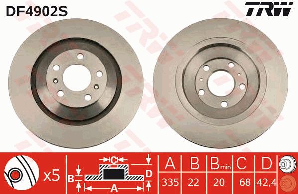 TRW Piduriketas DF4902S