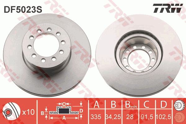 TRW Piduriketas DF5023S