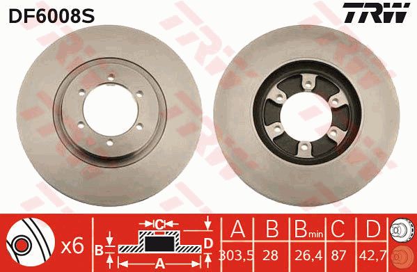 TRW Piduriketas DF6008S