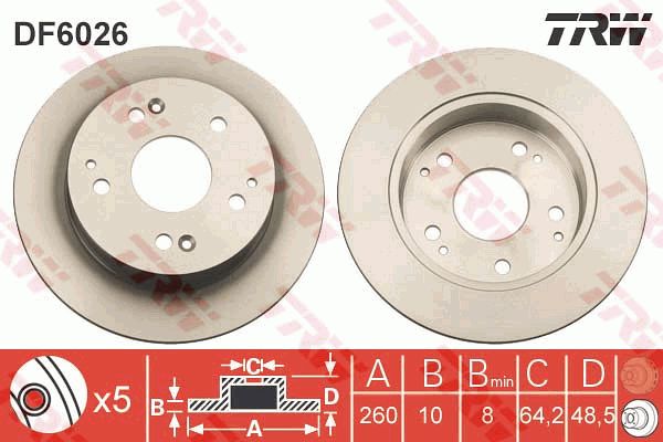 TRW Тормозной диск DF6026