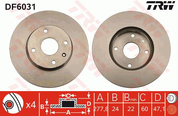 TRW Piduriketas DF6031