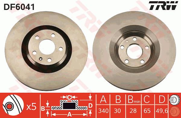 TRW Piduriketas DF6041S