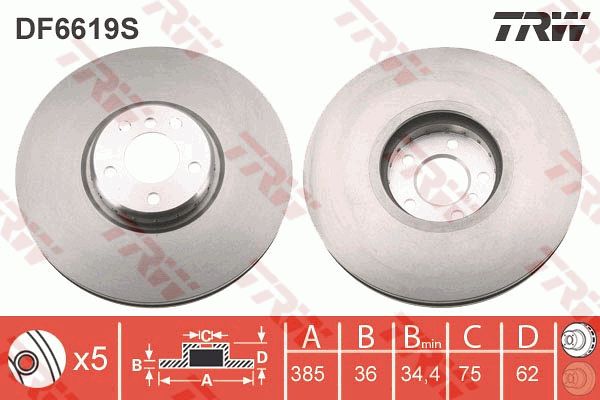 TRW Piduriketas DF6619S