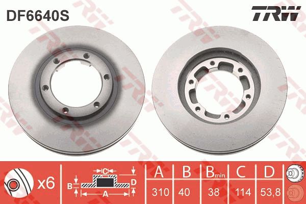 TRW Piduriketas DF6640S