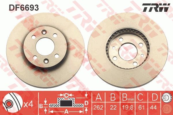 TRW Тормозной диск DF6693