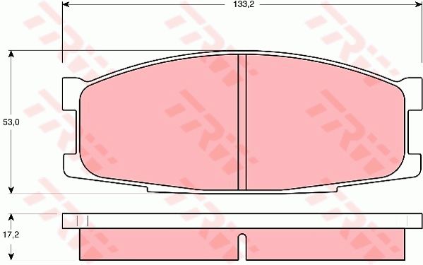 TRW Piduriklotsi komplekt,ketaspidur GDB1022