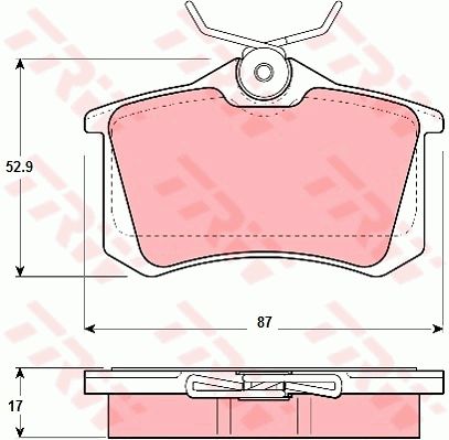 TRW Piduriklotsi komplekt,ketaspidur GDB1196