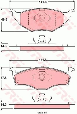 TRW Комплект тормозных колодок, дисковый тормоз GDB1375