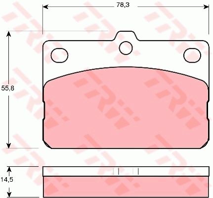 TRW Piduriklotsi komplekt,ketaspidur GDB138