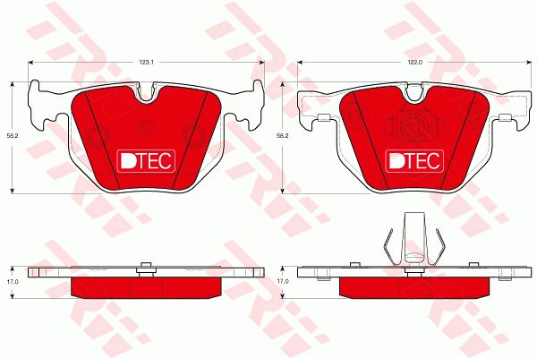 TRW Комплект тормозных колодок, дисковый тормоз GDB1499DTE