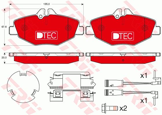 TRW Комплект тормозных колодок, дисковый тормоз GDB1542DTE